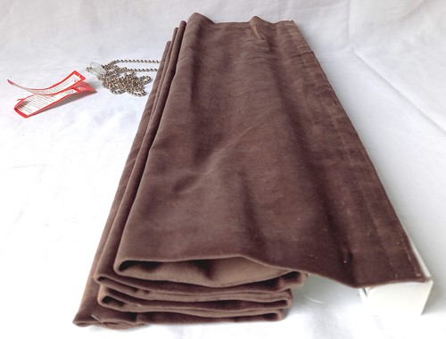 New brown velvet roman blind - new,