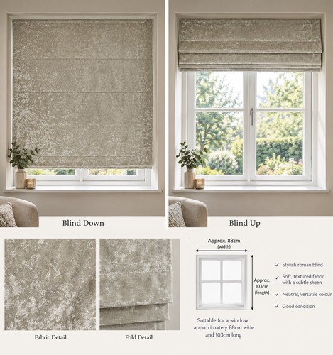 Crushed velvet roman blind - roman,