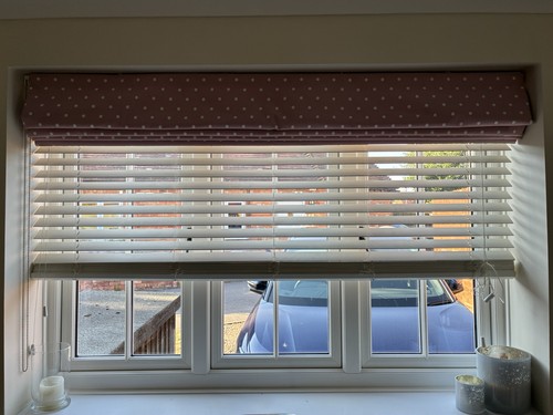 Roman blind pink - pink, fabric
