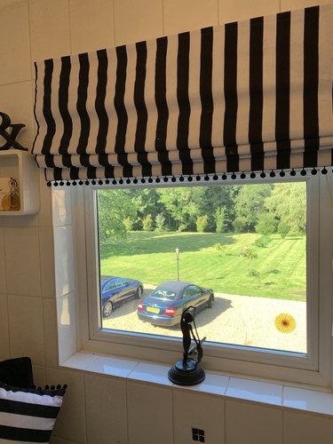 Black white striped - striped, roman