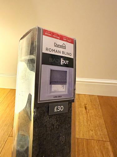 Dunelm luna grey roman blind - dunelm,